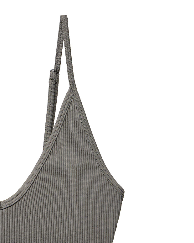 Топ на тонких бретелях (серый)