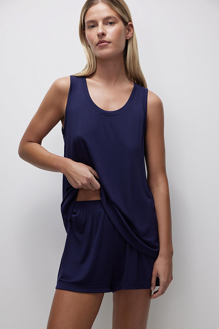Шорты свободные (темно-синий)
