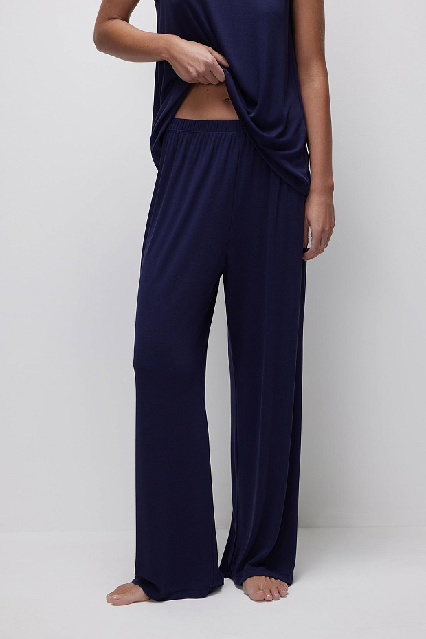 Брюки свободные (темно-синий)