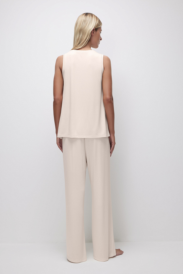 Брюки свободные (кремовый)