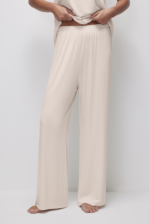 Брюки свободные (кремовый)