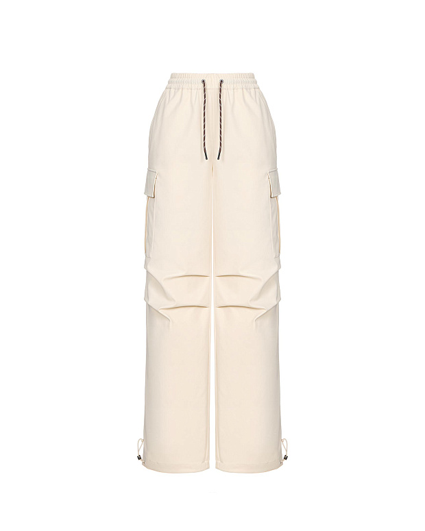 Брюки из плащевки (молочный)