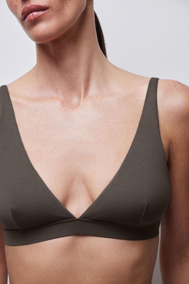 Бюстгальтер на регулируемых бретелях (кофейный)