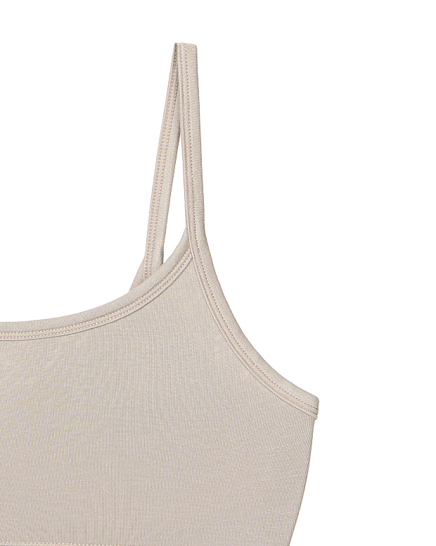 Топ на тонких бретелях из бамбука (бежевый)