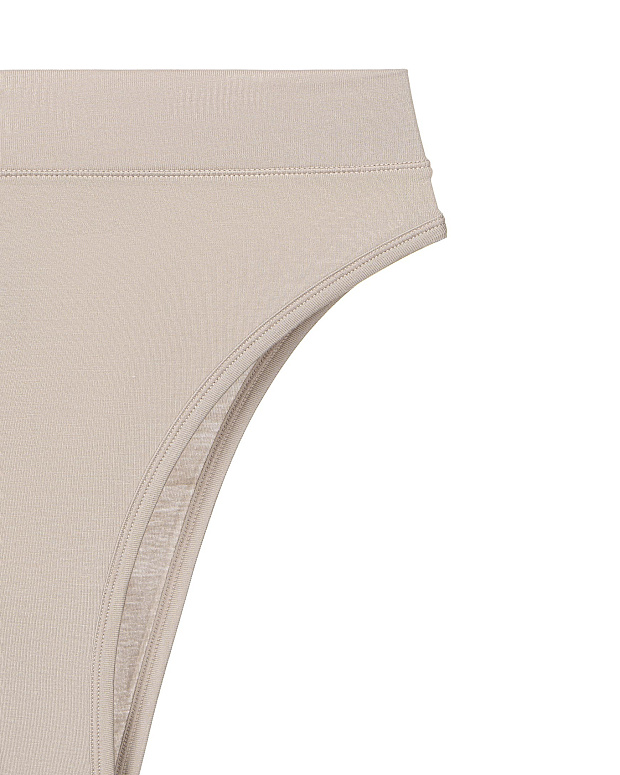 Трусы-бразилиано с высокой посадкой (бежевый)