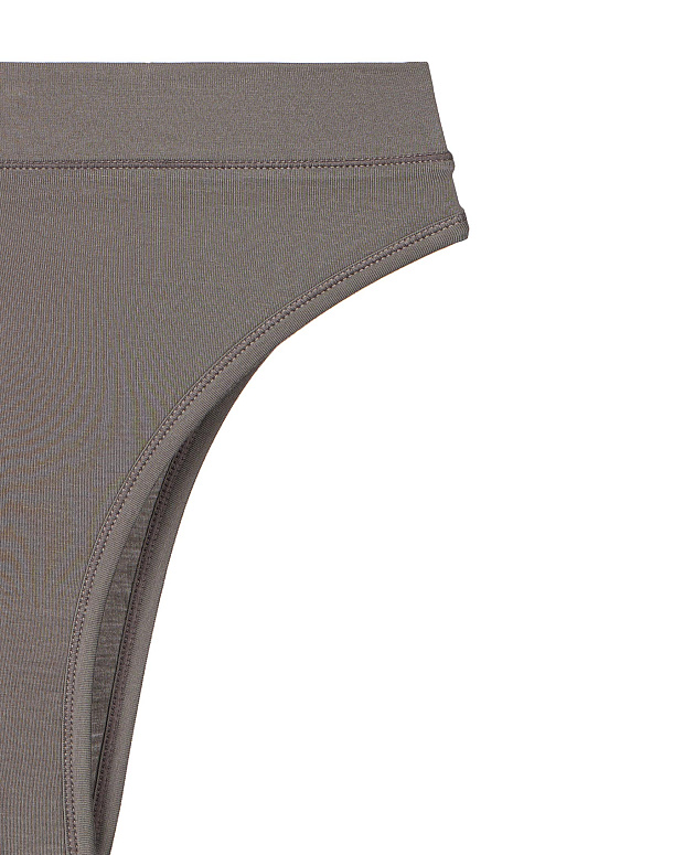 Трусы-бразилиано с высокой посадкой (кофейный)