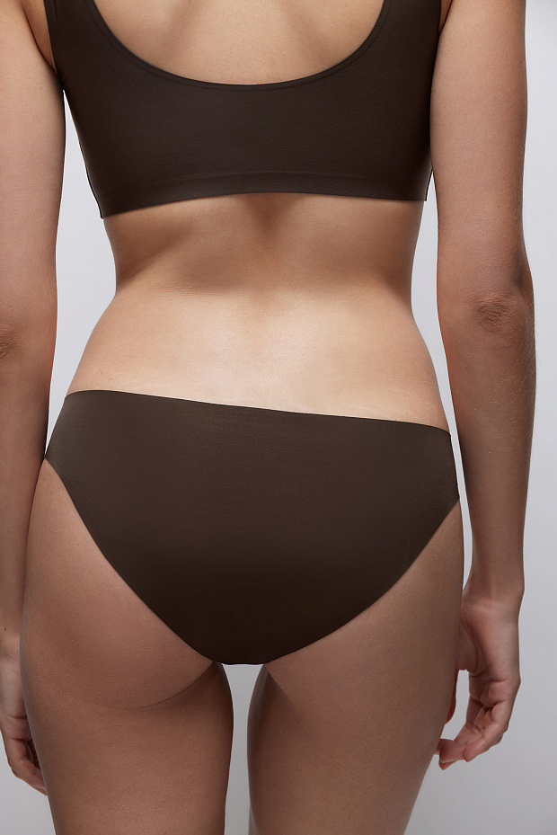 Трусы-слипы в наборе (шок / серо-беж / пудр-роз)