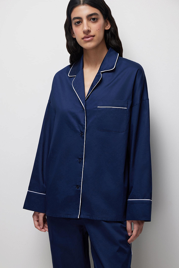 Пижамная рубашка  (темно-синий)