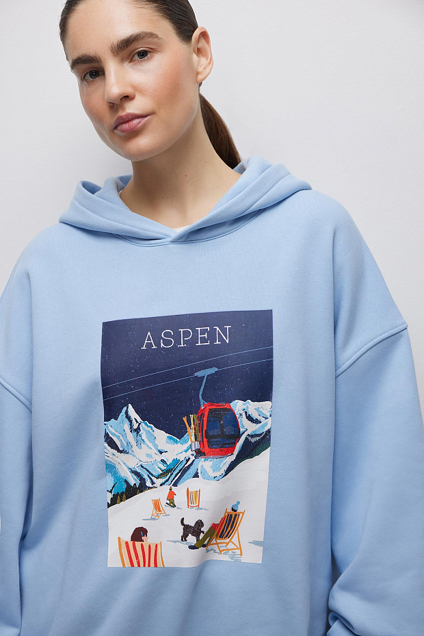 Худи объемный (светло-голубой)