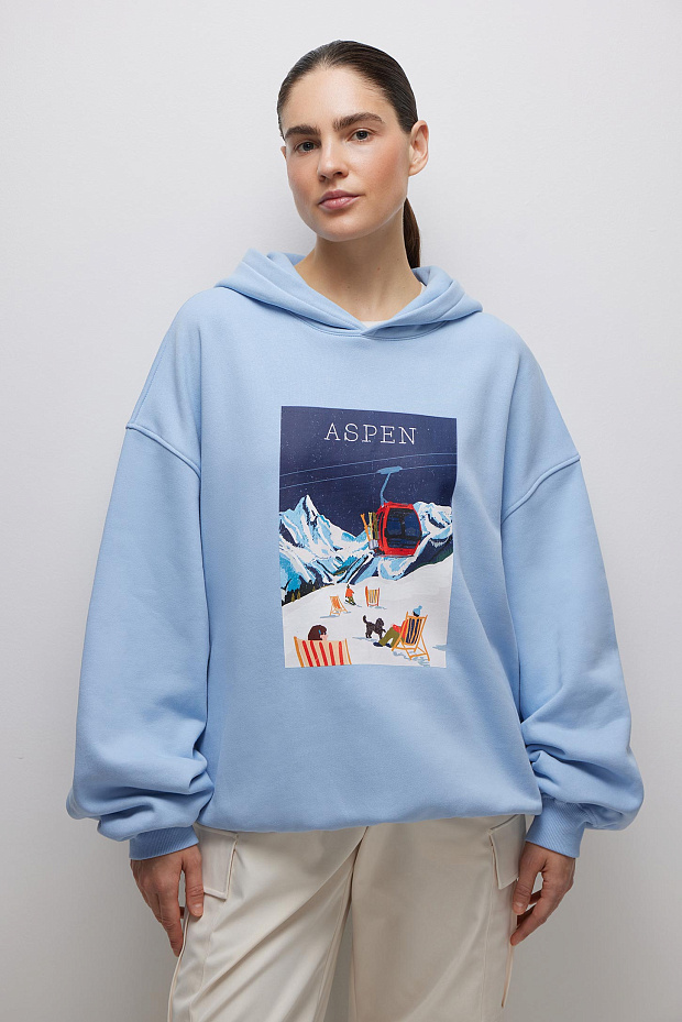 Худи объемный (светло-голубой)