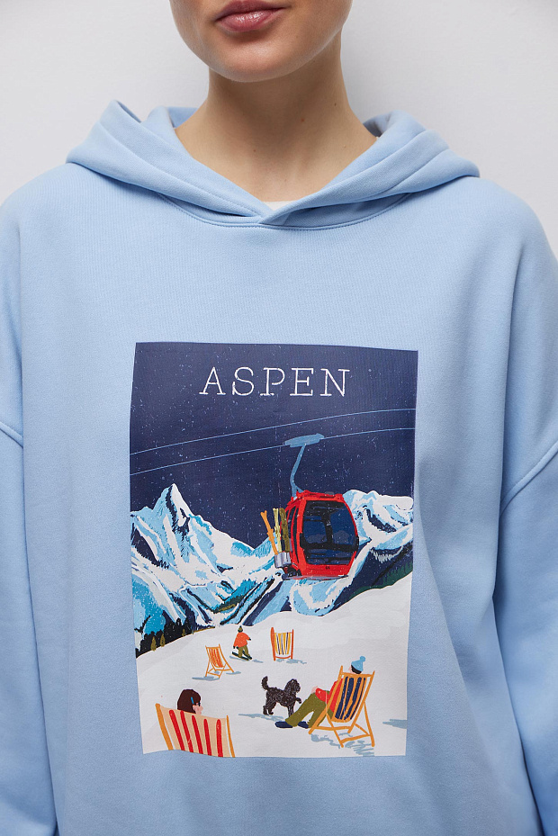 Худи объемный (светло-голубой)