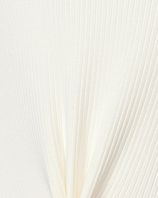 Майка на широких бретелях их хлопка в рубчик (пломбир)