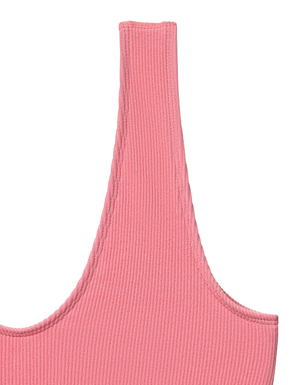 Купальный топ на широких бретелях (нежный коралл)