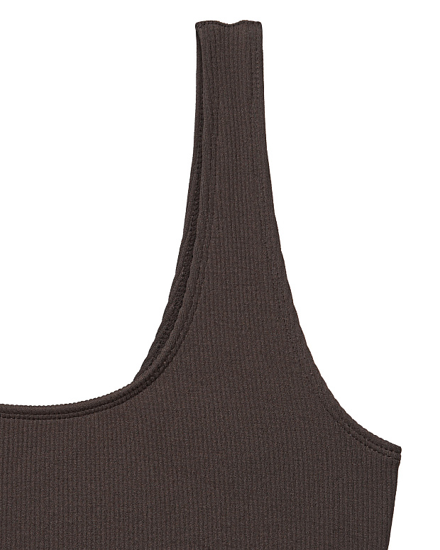 Купальный топ на широких бретелях (шоколадный)