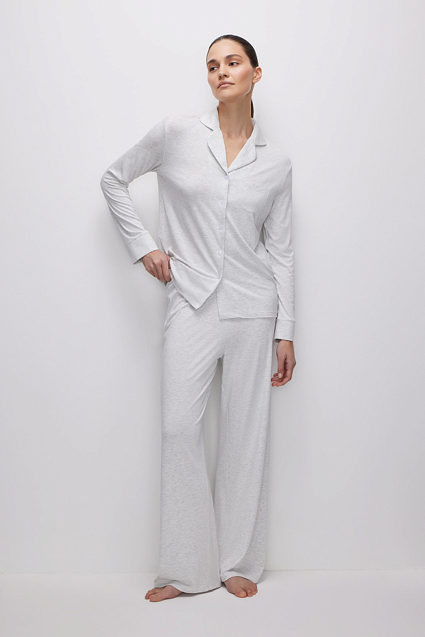 Пижамные брюки женские (серый меланж)