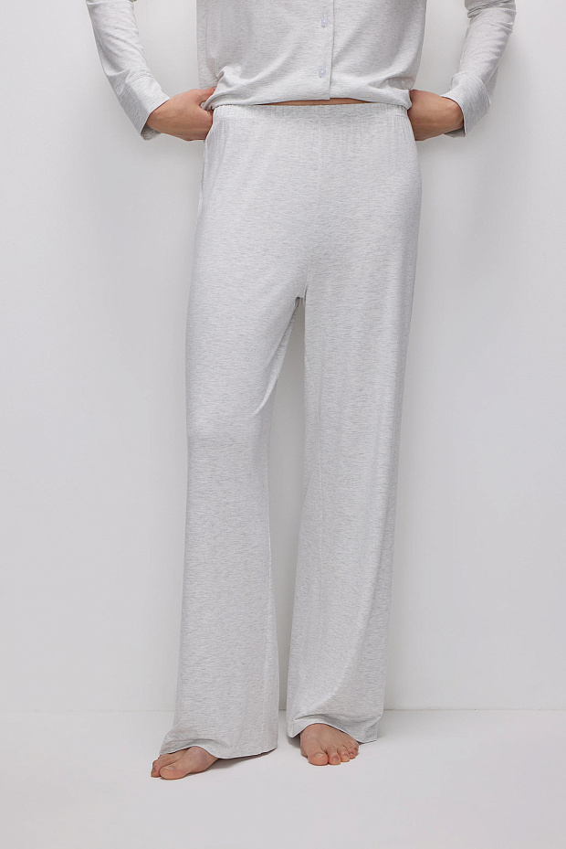 Пижамные брюки женские (серый меланж)
