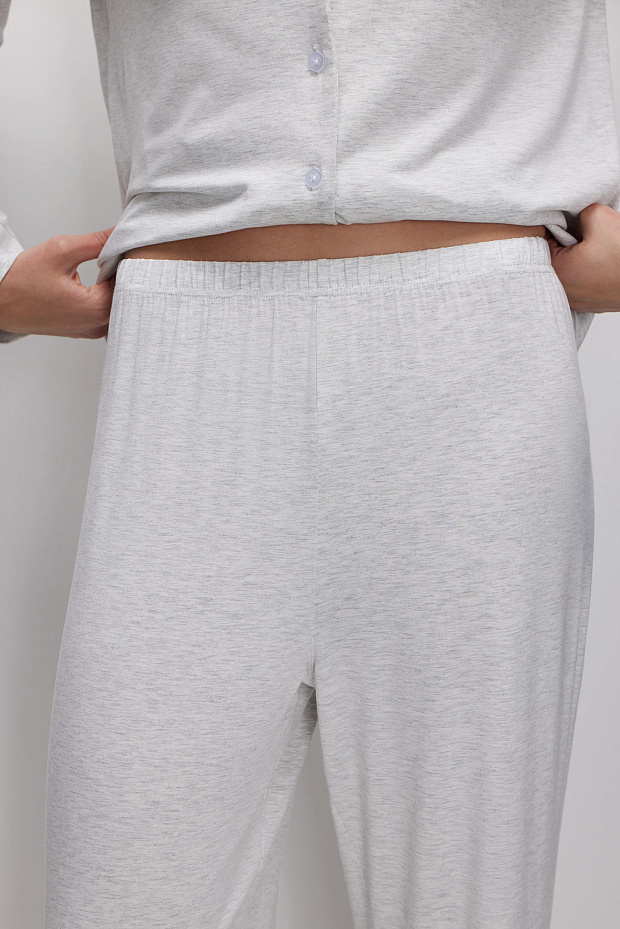 Пижамные брюки женские (серый меланж)