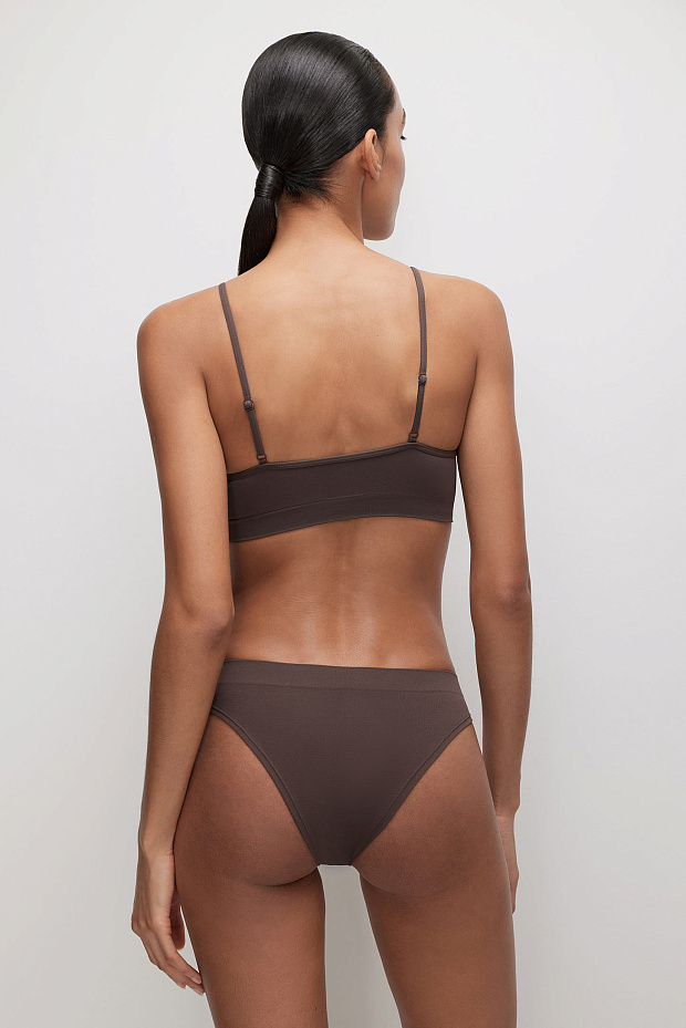 Трусы-бразильяно с низкой посадкой (шоколадный)