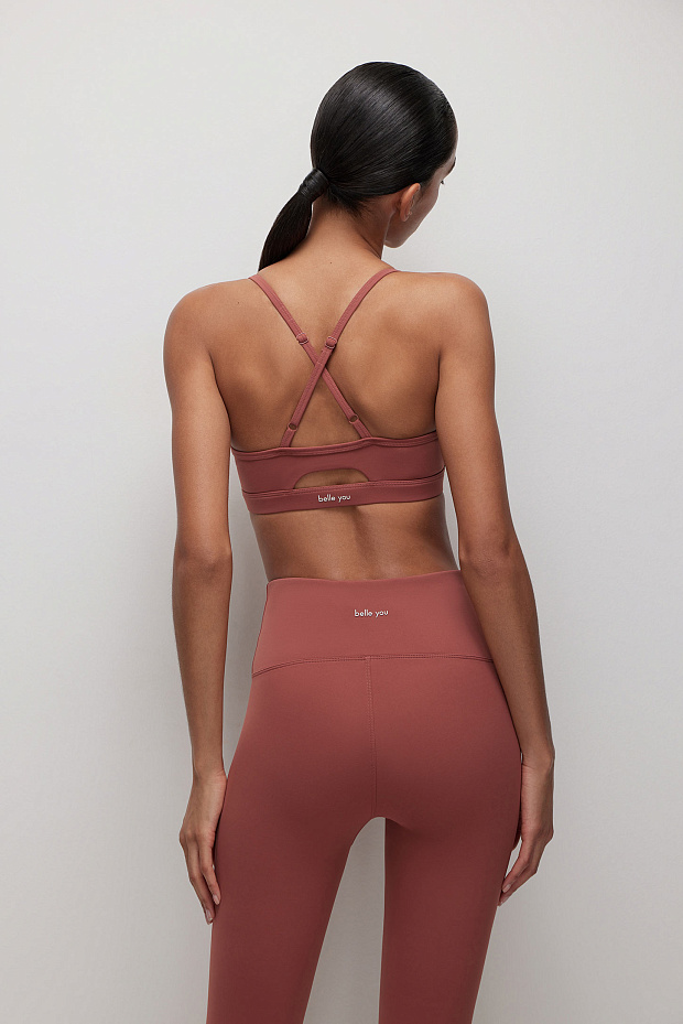 Топ на тонких бретелях (терракотовый)