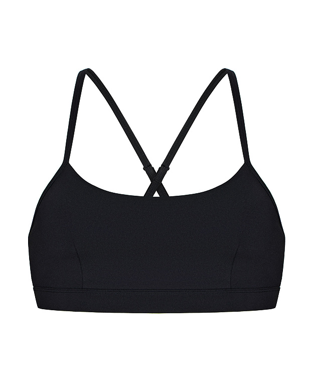 Топ на тонких бретелях (черный)