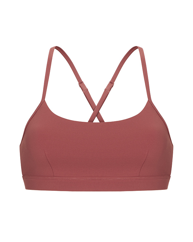 Топ на тонких бретелях (терракотовый)