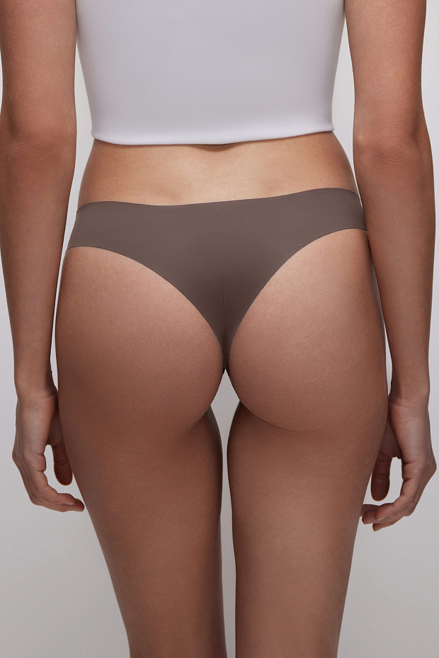 Трусы-танга в наборе (темно-бежевый)