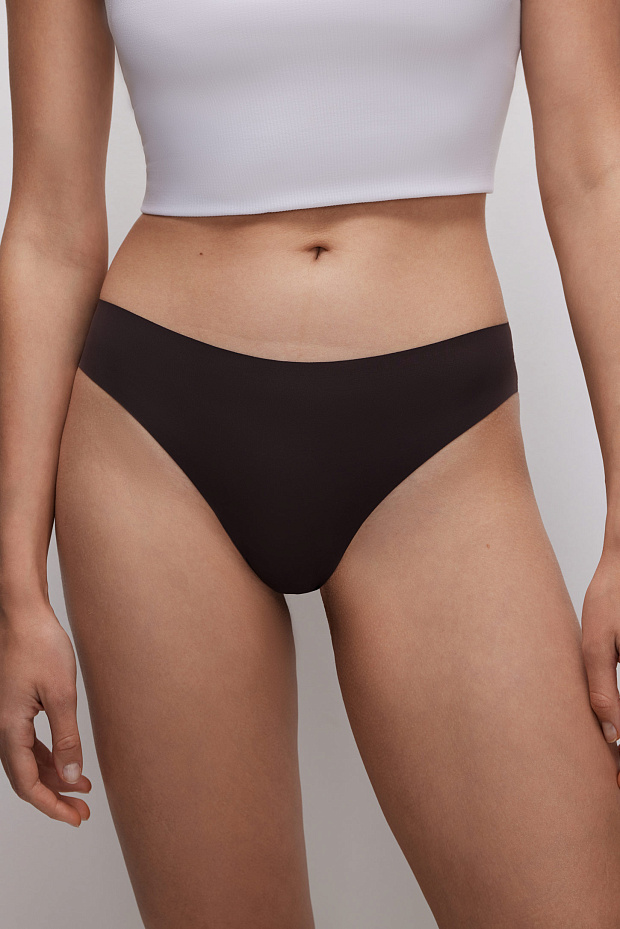 Трусы-танга в наборе (темно-бежевый)