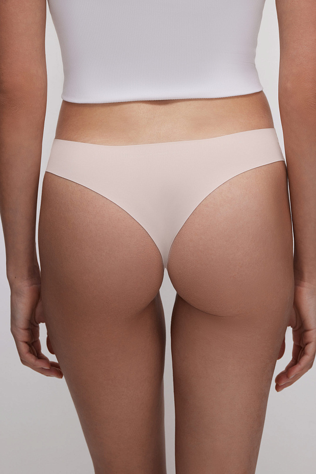 Трусы-танга в наборе (светло-бежевый)