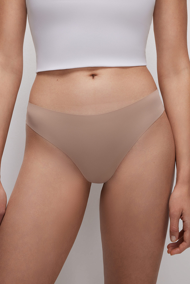 Трусы-танга в наборе (светло-бежевый)