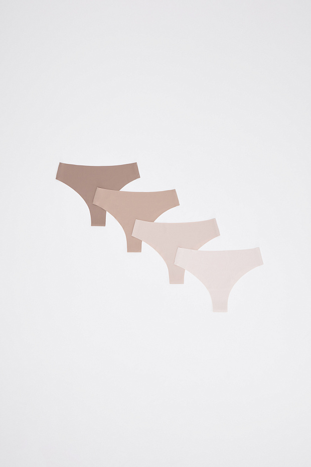 Трусы-танга в наборе (светло-бежевый)