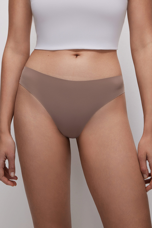 Трусы-танга в наборе (светло-бежевый)