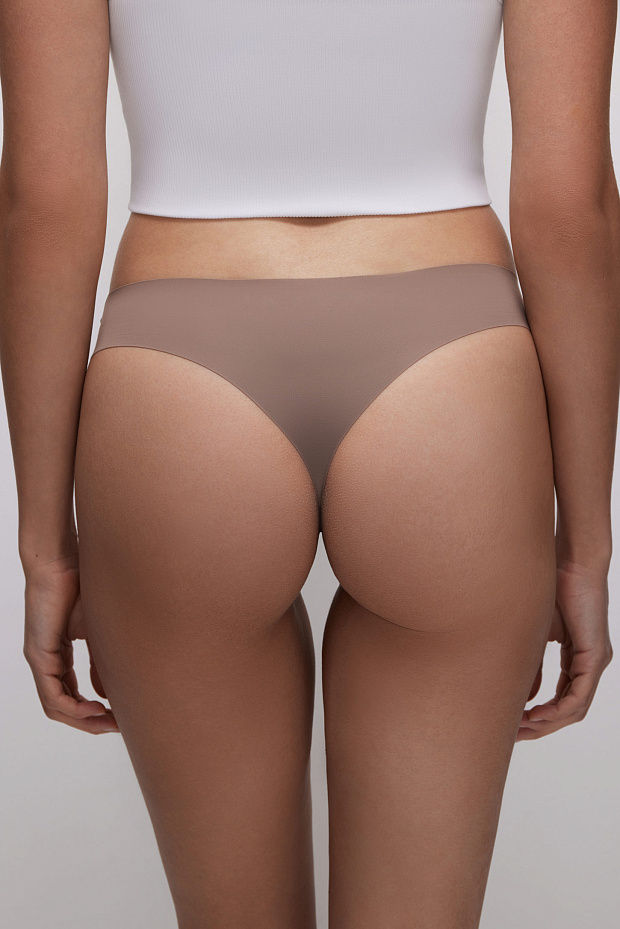 Трусы-танга в наборе (светло-бежевый)