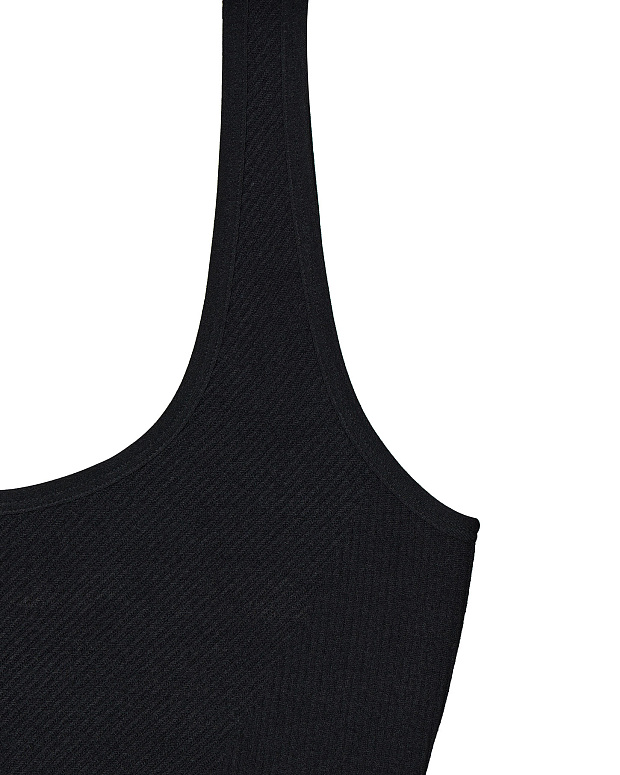 Спортивный топ на широких бретелях (черный)