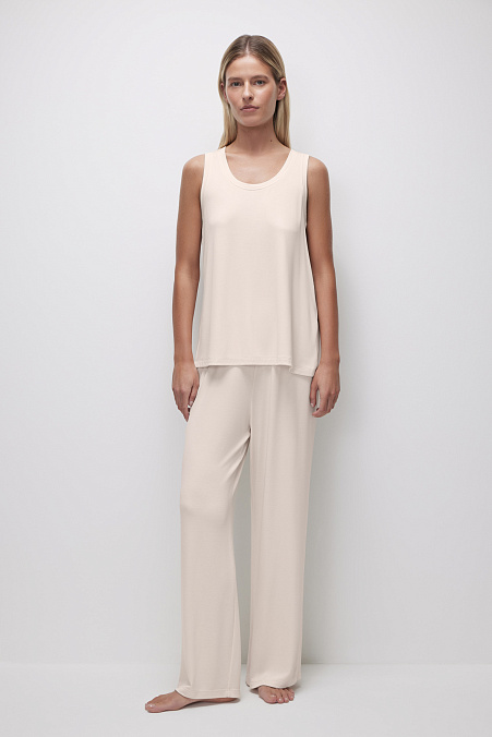 Брюки свободные (кремовый)