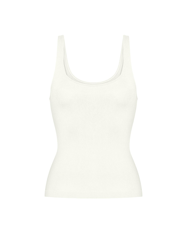 Майка на широких бретелях Бамбук (пломбир)