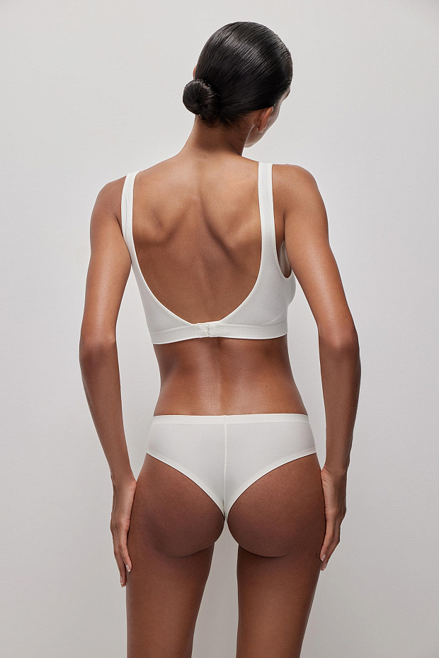 Топ на широких бретелях Бамбук (пломбир)