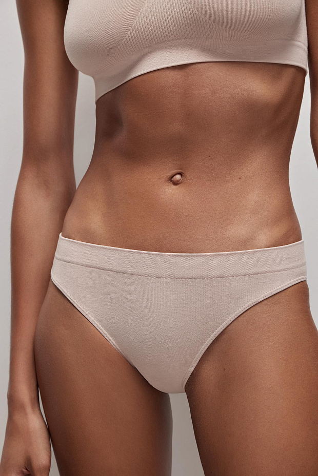 Трусы-слипы со средней посадкой Бамбук (пудрово-розовый)