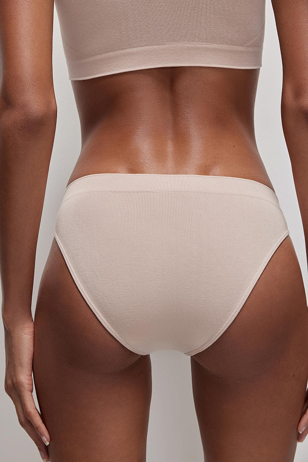 Трусы-слипы со средней посадкой Бамбук (пудрово-розовый)