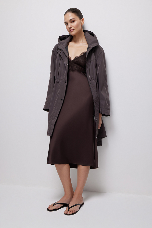 Платье на тонких бретелях (эспрессо)