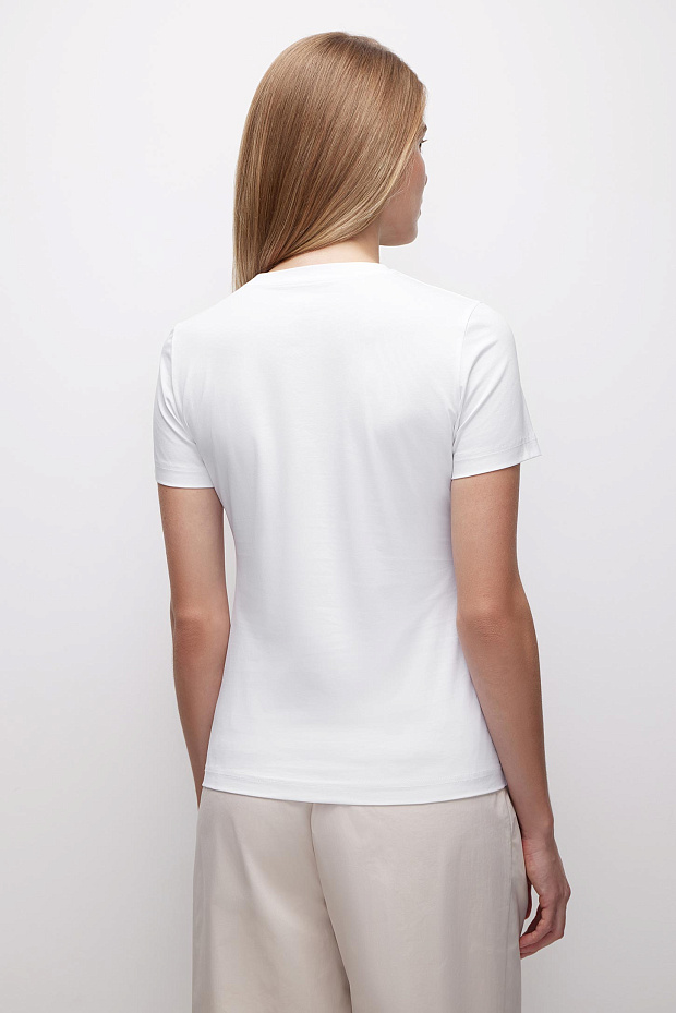 Футболка прилегающего силуэта (белый)