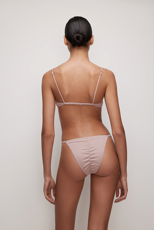 Трусы-танга со средней посадкой (холодный мокко)