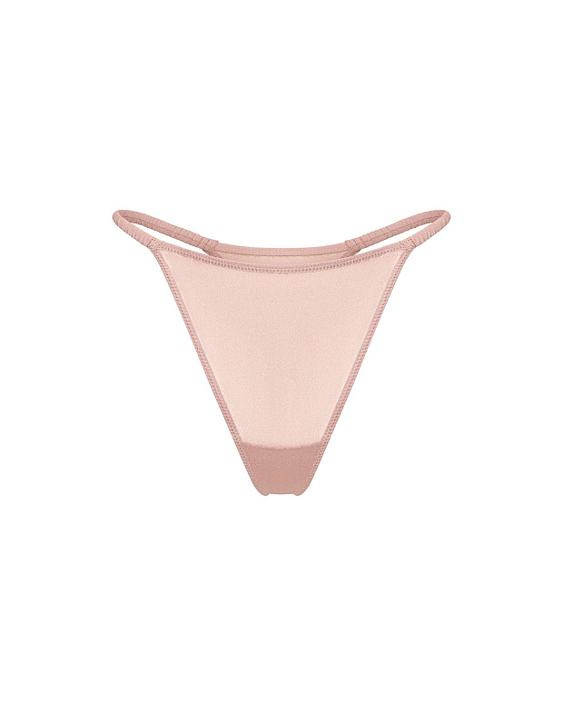 Трусы-стринги со средней посадкой (холодный мокко)