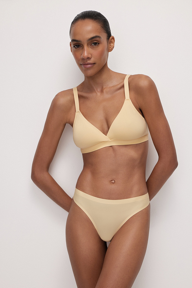 Трусы-стринг с лазерным кроем (дыня)