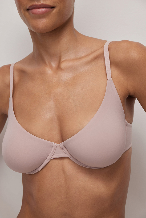 Бюстгальтер с формованной мягкой чашкой (холодный мокко)