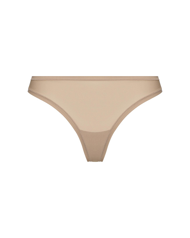 Трусы-стринги со средней посадкой (капучино)