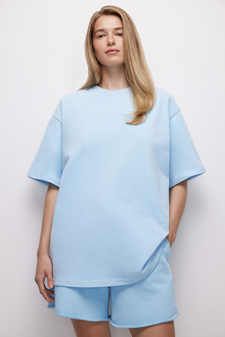 Футболка оверсайз (голубой)
