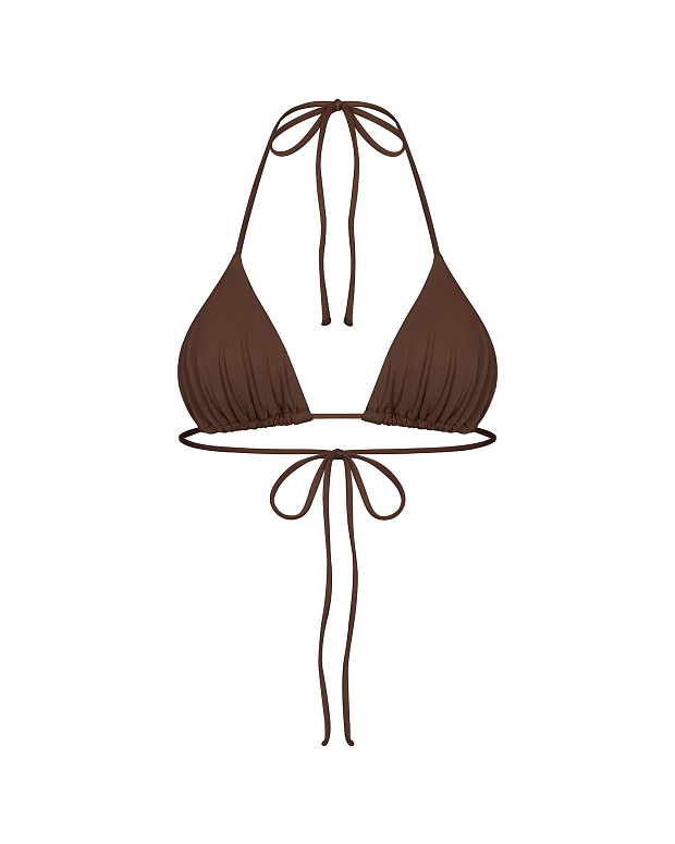 Купальный топ на завязках (трюфель)