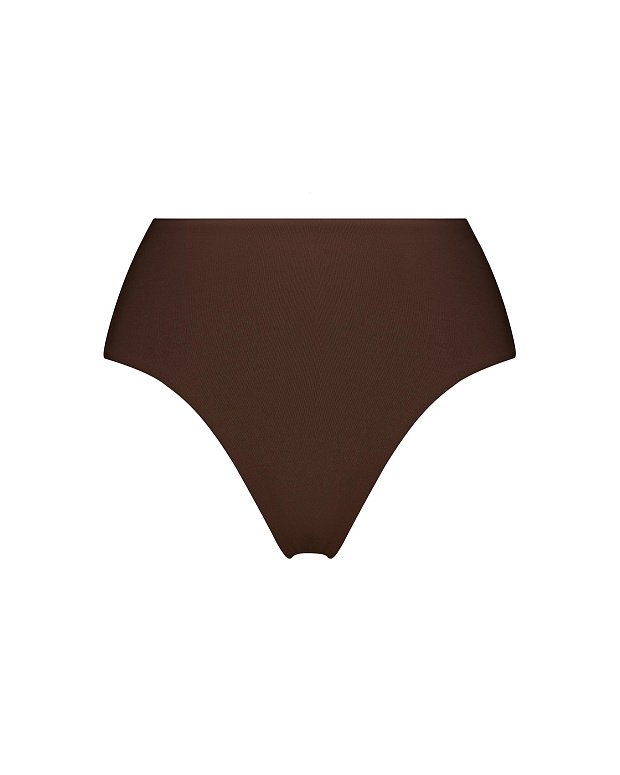 Купальные трусы-кюлоты с высокой посадкой, на подкладке (трюфель)