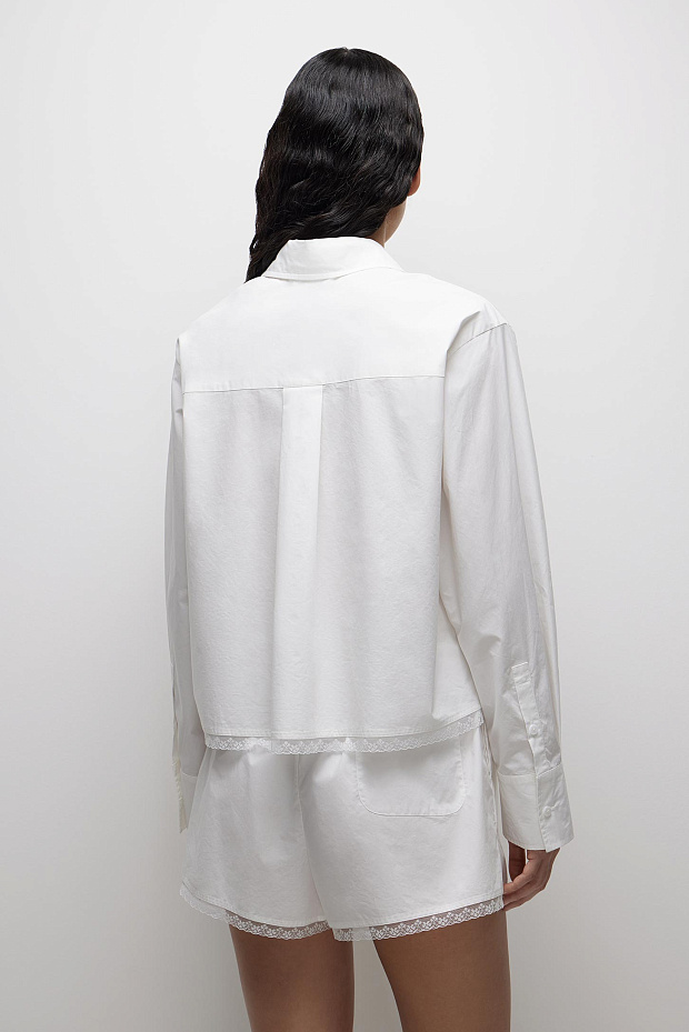 Пижамная рубашка (молочный)