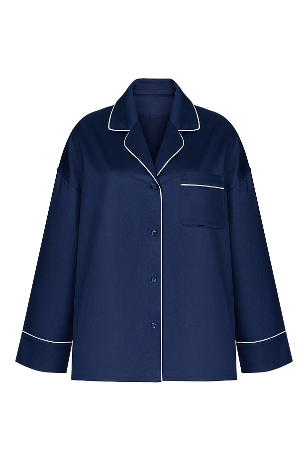 Пижамная рубашка  (темно-синий)